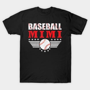 Womens Womens Baseball Mimi Ball Mimi Mothers Day T-Shirt